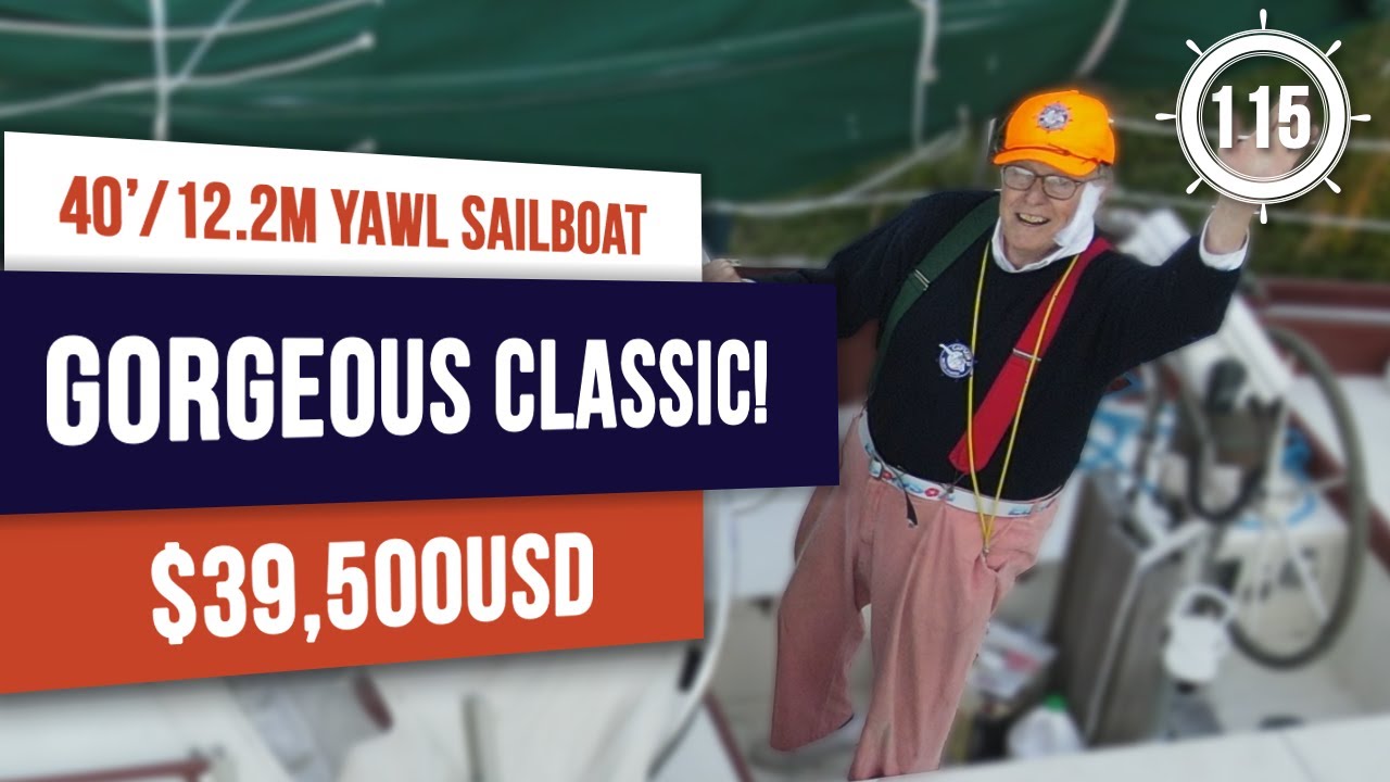 $39,500USD GORGEOUS Classic Sailboat for sale! Ted Hood 40' EP115 #sailboatforsale #sailboattour
