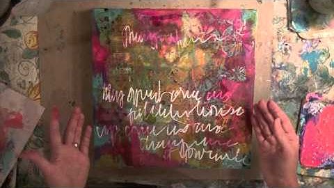 Mixed media tutorial "Bird in Flight"