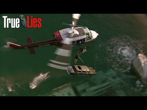 Schwarzenegger rescues his wife from the limo - True Lies (1994) 4K