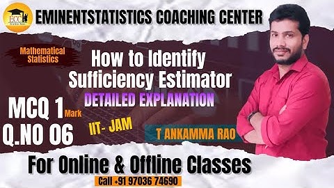 IIT JAM-Mathematical Statistics 2023 Solved Questions/MCQ1MARK Q.No 06/Eminentstatistics/AnkammaRao