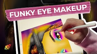 Pigment Tips : Funky Eye Makeup | Coloring App Tips and Tricks | ONLINE COLORING TUTORIAL screenshot 3