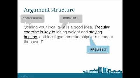 Structuring an argument