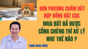 Đơn phương chấm dứt hợp đồng đặt cọc mua đất đã được công chứng thì xử lý làm sao  | Trịnh Minh Dũng