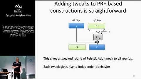 Winter School on Cryptography Symmetric Encryption: Modern symmetric encryption - Thomas Ristenpart