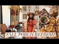FALL PORCH REFRESH + Cozy Home Decor | Walmart Finds &amp; Pumpkin Chocolate Chip Muffins