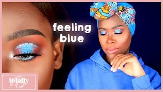 Jaclyn Hill x Morphe Palette Blue Halo Cut Crease Makeup Tutorial Perfect for Hooded Eyes