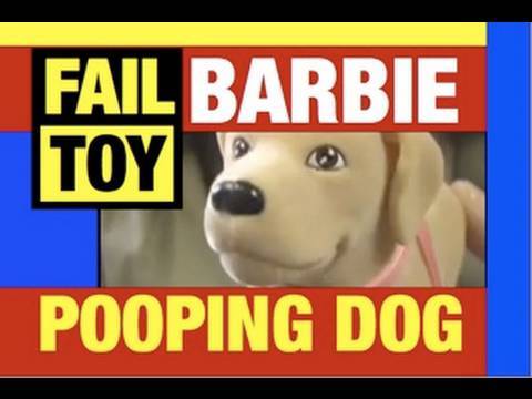 Pooping Dog Barbie FAIL Toys Doll Funny Video Revi...