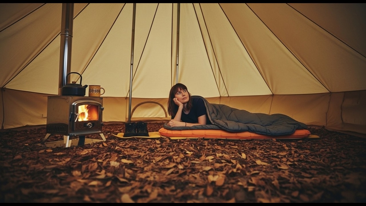 Alone Women In Forest, Building a Cozy Shelter in the Forest | ASMR ...