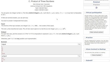 Codeforces Round #615 (Div. 3) Product of Three Numbers