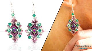 Eva Enlightenment Earrings - DIY Jewelry Making Tutorial by PotomacBeads