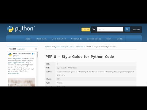Уроки Python PEP 8 , Синтаксис - YouTube