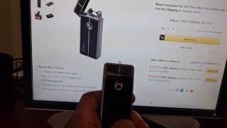 Electric lighter powered by micro usb. amazon link
https://www.amazon.com/gp/aw/d/b016p8a1k4/ref=mp_s_a_1_1_a_it?ie=utf8&qid=1476213450&sr=8-1&keywords=tesla...