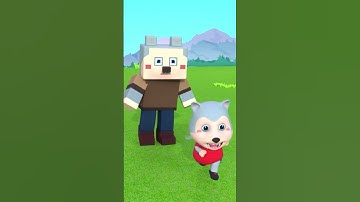 Thumbnail of Real Dad VS Minecraft Dad 😍 #funny #kids #wolfoo3D #wolfoosong