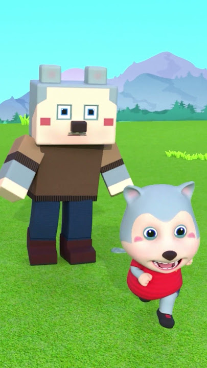 Real Dad VS Minecraft Dad 😍 #funny #kids #wolfoo3D #wolfoosong