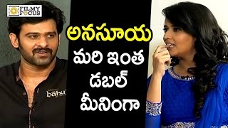 Prabhas Epic Punch to Anchor Anasuya Double Meaning Question : Rare Video - Filmyfocus.com