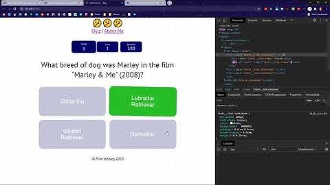 FA20 Code Sprint A: Week 02 Quiz Game - Animation (Bonus)