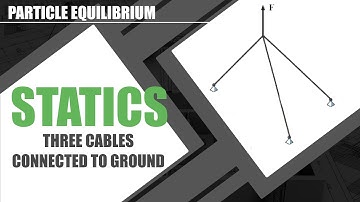 Three Cables Connected to Ground - 3D Particle Equilibrium