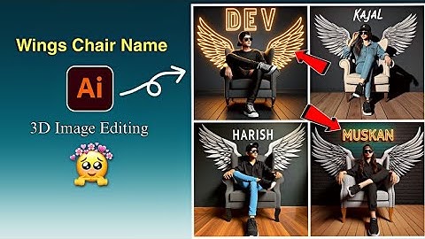 Wings Chair Boy/Girl Name 3D Ai image editing tutorial || Insta Viral Ai Image editing #bing #ai