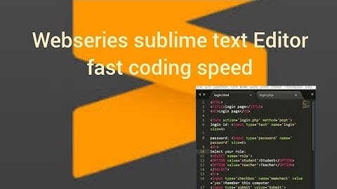 web site design in sublime text editor 3