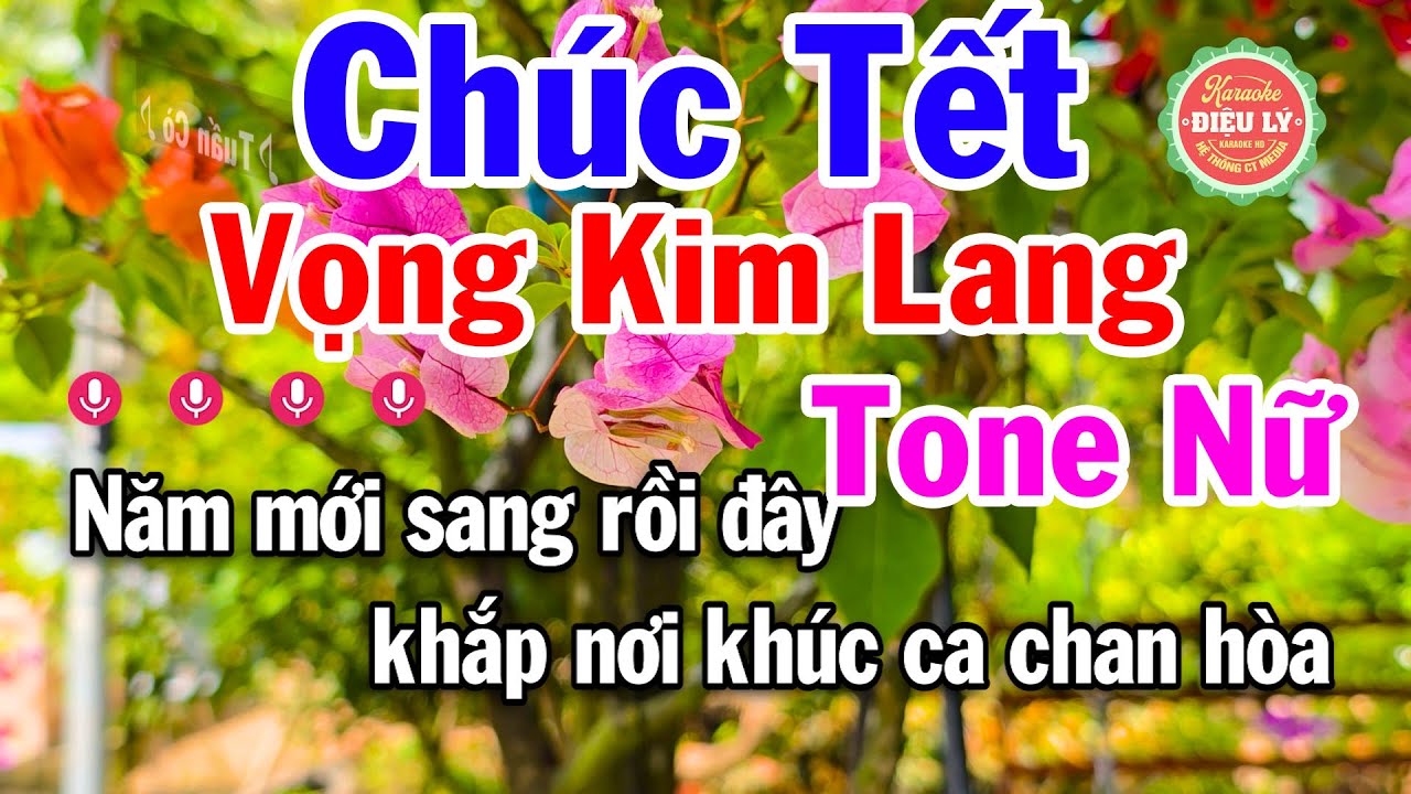 Karaoke Chúc Tết - Vọng Kim Lang Tone Nữ