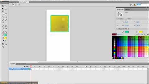 Intro to Flash Part 2   Adding gradients, fills and strokes