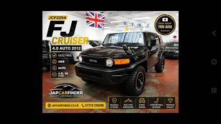 (jcf2254) TOYOTA FJ CRUISER SUV 4.0 BLACK COLOUR PKG 4WD A-Track (2012/12) @japcarfinder