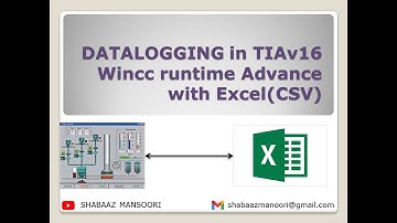 |DATA| |LOGGING| in |TIA| |v16| |Wincc| |Runtime| Advance with |MICROSOFT| |Excel| |CSV|