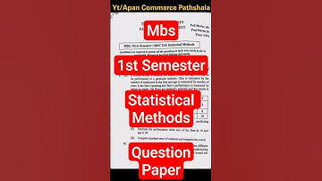 MBS 1st Semester || Statistical Methods || Exam Question Paper || Model Question 2082(2025)
