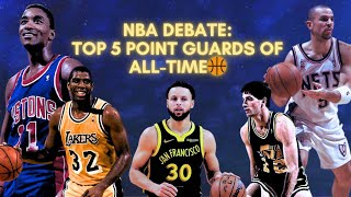 NBA Debate: The Top 5 Greatest Point Guards of All Time! #nba #basketball