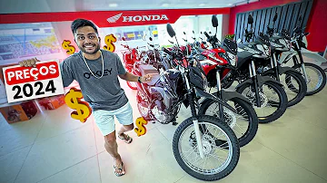 PREÇOS DE TODAS AS MOTOS HONDA 2024 NA CONCESSIONÁRIA