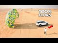 Flying With Parachute And Car - 500Feet In Sky | 100% Real