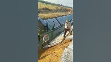 Laying Concrete Slabs on Ditches is So Skillful!