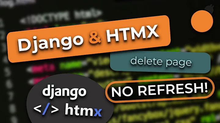 Django and HTMX #4 - Deleting Items (with no refresh!)