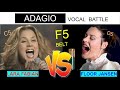 [Vocal Battle] Lara Fabian VS Floor Jansen - Adagio ( F#4 -F5 Belting)