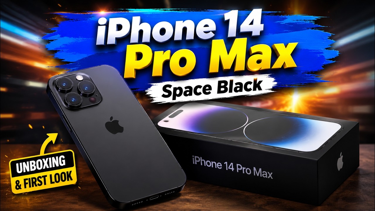 iPhone 14 Pro Max Space Black Unboxing & First Look | Complete Setup ...