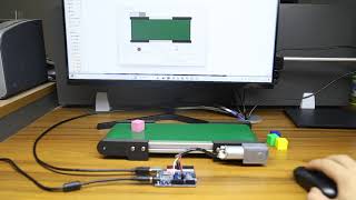 Arduino controlled micro conveyor belt with OPENCV visual recognition