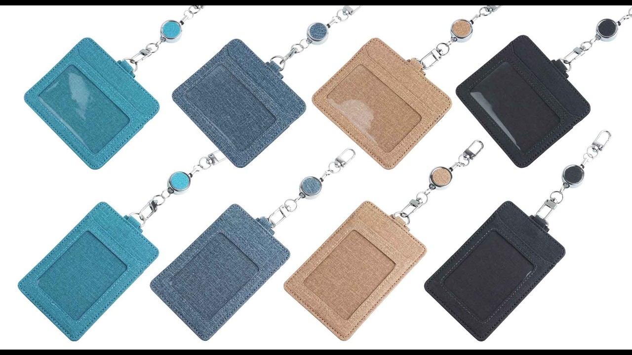 【通勤･通学に便利】お洒落なデニム風生地のリール付きパスケース PR-PASSCASE07