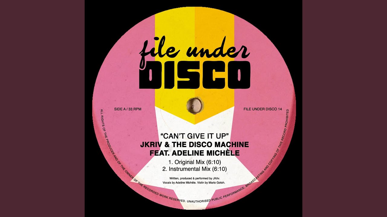 Guarda Can't Give it Up (Instrumental Mix) su YouTube
