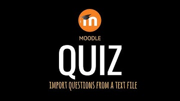 Moodle Quiz Import Questions