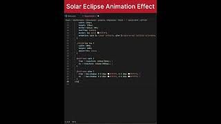 Solar Eclipse animation effect using HTML and CSS #shorts #shortsfeed #trending #short #ytshorts