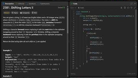 2381. Shifting Letters II | C++ | Simple and easy explanation | Leetcode daily question | DSA
