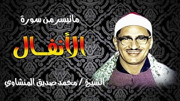 الشيخ / محمد صديق المنشاوي ماتيسر من سورة الأنفال