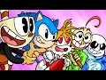 Cuphead, Sonic, Tails, Baldi & Sans - Friday Night Funkin Animation