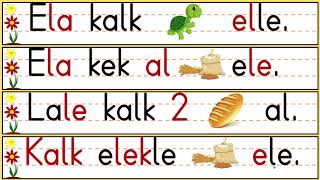 K Sesi Cümle Okuma Çalışması- K Sesi Okuma Çalışması