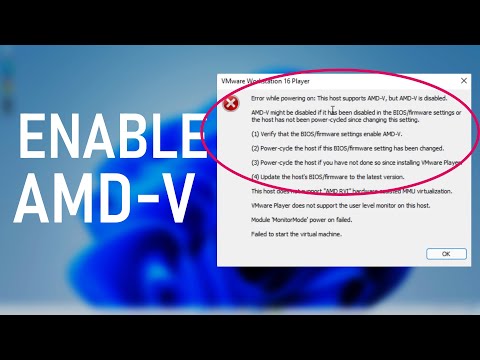 How To Enable AMD-V In BIOS, Fix Host supports AMD-V, but AMD-V is disabled