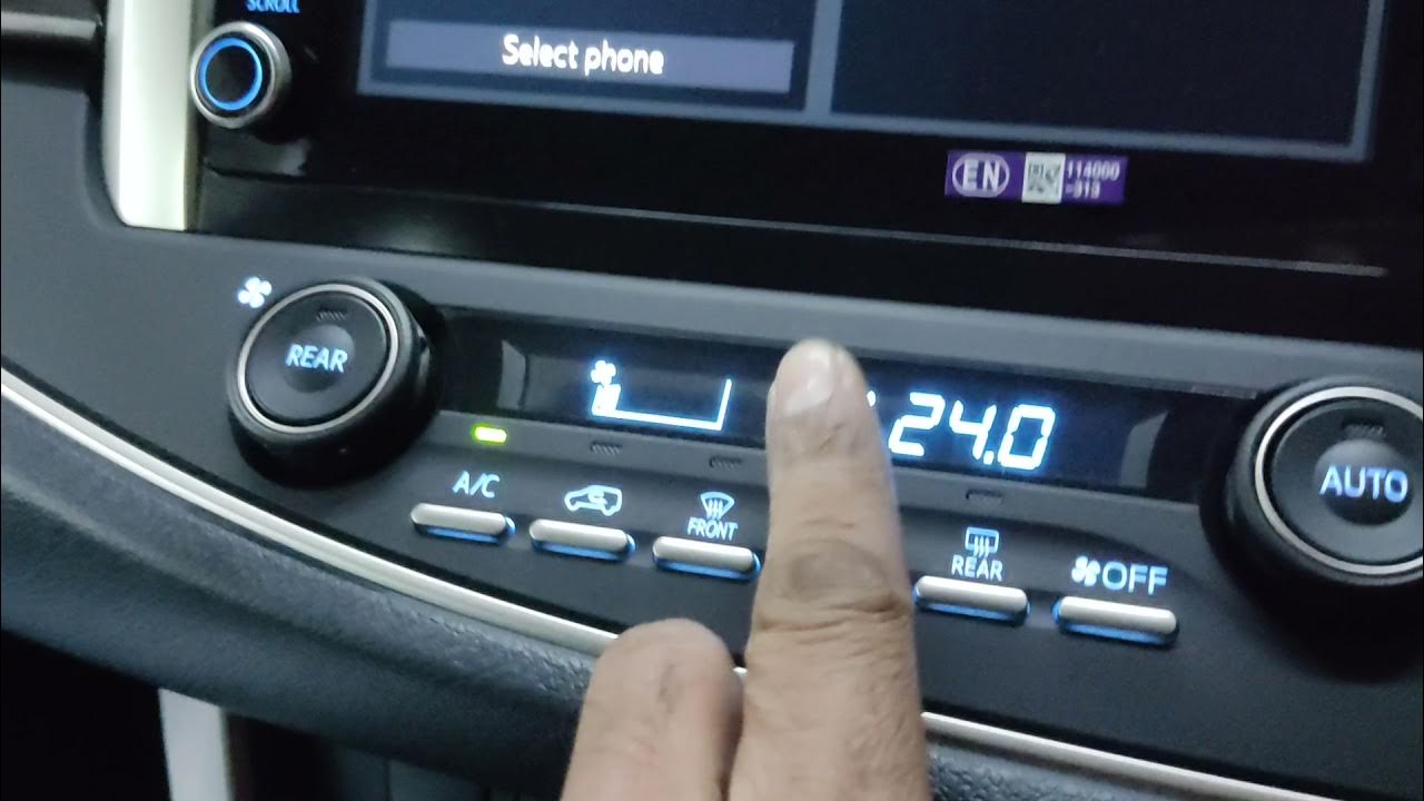 Innova Crysta BS6 Front Row Auto AC controls AC Switch Explained
