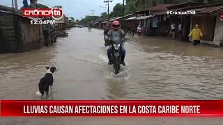 Onda tropical provoca inundaciones y afectaciones en Bilwi - Nicaragua