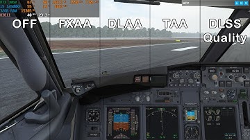 MSFS | Anti-Aliasing Difference | FXAA | DLAA | TAA | DLSS | RTX 3060 | i5 12600KF