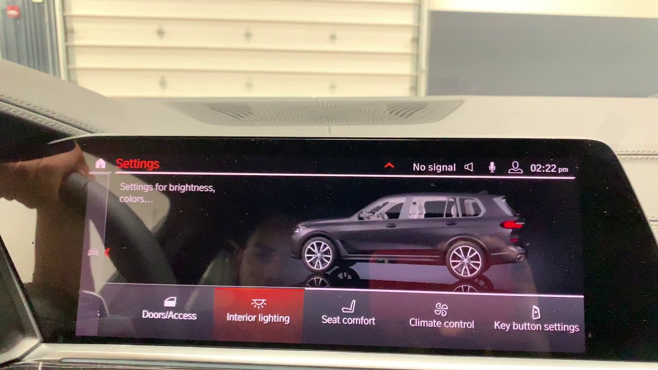 How to change ambient lighting in the 2019 BMW X7 - YouTube