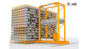 LOGICOMB - efficient long goods, long bars, honey comb type automated storage system and heavy goods